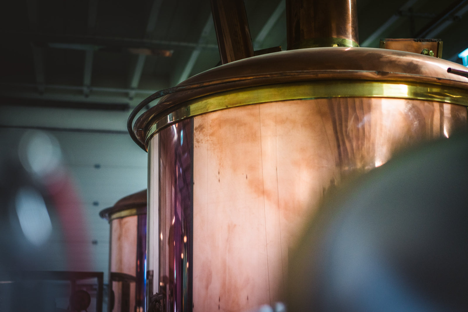 Copper brew kettles at ÆGIR BRUGGHÚS