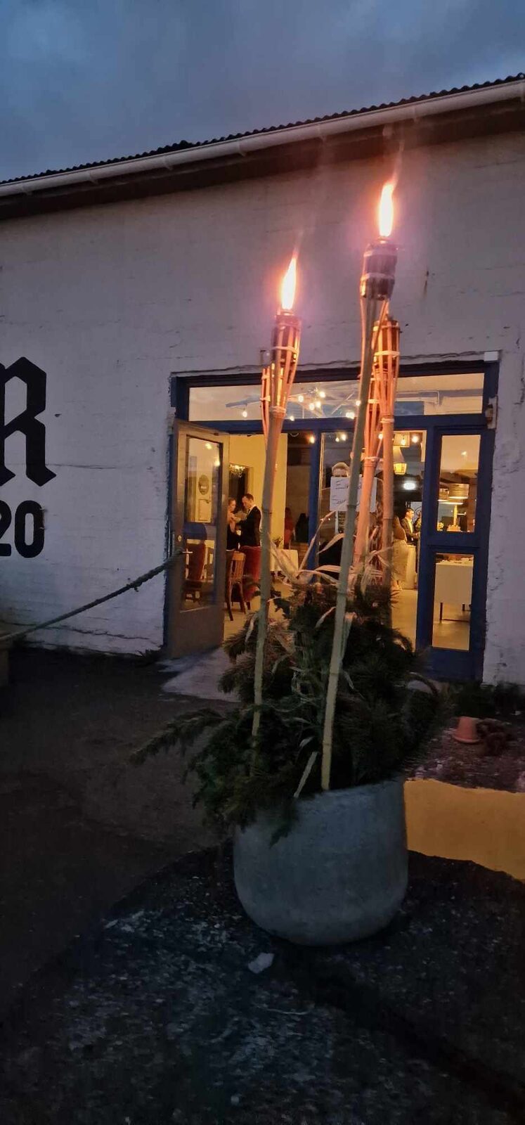 Torches by the entrance to ÆGIR 220